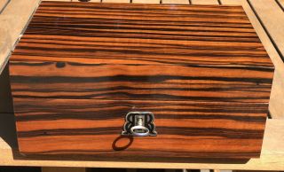Boisseliers Du Rif Fine Cigar Humidor Davidoff Rare Lebanon￼ Striped Ebony Box