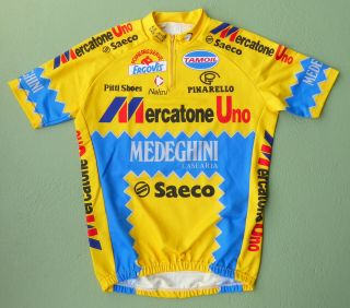 Rare 1995 Team Mercatone Uno Pinarello Cycling Jersey - Marco Pantani
