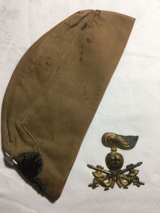 Rare Vintage ￼italian Italy Ww2 Hat And ￼badge Insignia