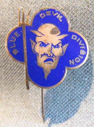 Rare Wwii Italian - Made Us 88th Infantry Division " Blue Devils " Stick - Pin