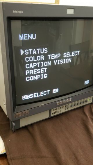 Olympus Oev 203 Trinitron Color Video Monitor No Cables Rare