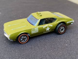 Hot Wheels Redline Staff Car Olds 442 Army Enamel Olive Green - Rare - Exc Cond