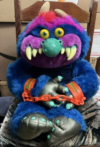 My Pet Monster 1985 Amtoy Rare 24 " Plush With Cuffs