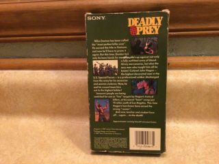 Deadly Prey (VHS,  1988) RARE HOLY GRAIL OOP Ted Prior HTF action horror 2