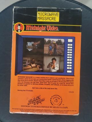 Microwave Massacre VHS 1982 Horror Comedy Big Box Midnight Video Vintage rare 2