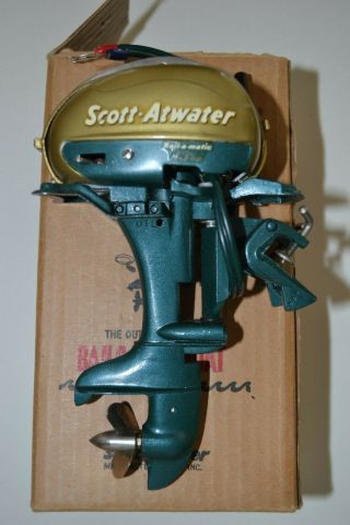 Rare Htf Vtg K&o 1956 Scott - Atwater 33hp Toy Outboard Motor