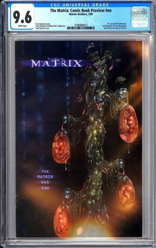 Matrix: Comic Book Preview Nn Cgc 9.  6 Wp 1999 3798469013 Recalled Rare