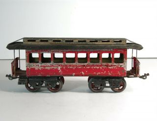 1890s Jean Schoenner Railroad Model Train Passenger Car 1 Gauge Very Rare