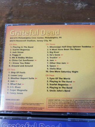 Grateful Dead Dick ' s Picks Volumes 31,  32,  33,  34,  35 & 36 Rare 21 Discs 4