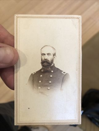 Rare 1860’s Civil War Cdv Photo Of Colonel Michael Shoemaker (michigan)