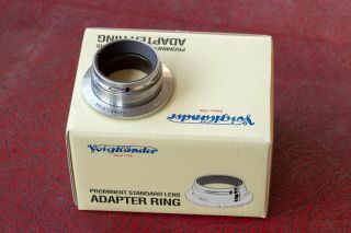 Voigtlander Adapter For Prominent Nokton Lenses To Nikon Rangefinder Mount.  Rare