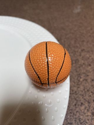 Nora Fleming Basketball Mini Old Style With Raised Bumps - Rare/retired Cute