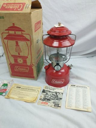 Vintage Red Coleman 200a Lantern,  Rare,  Antique