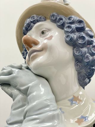Lladro 5542 Melancholy Clown Head Figurine Porcelain Rare Retired