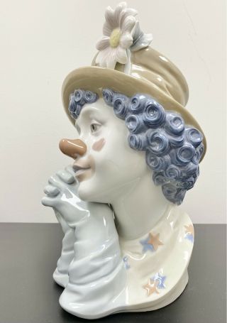 Lladro 5542 Melancholy Clown Head Figurine Porcelain Rare Retired 6