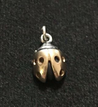 James Avery Ladybug 14k Gold & Sterling Silver 3d Charm Retired Rare