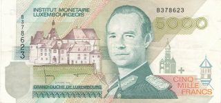 Luxembourg - 1996 - 5000 Francs - Rare - Banknote - F - 94699