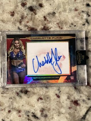 2020 Topps Wwe Fully Loaded Charlotte Flair Kiss Card Auto Ssp 5/5 =1/1 Rare