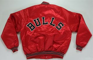 Rare Vintage Chalk Line Chicago Bulls Satin Jacket 90s Michael Jordan Red Nwt Xl