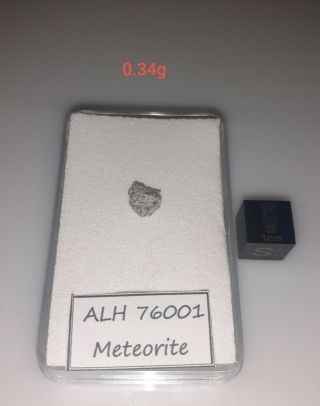 Meteorite Antarctica Alh 76001 0.  34g Rare