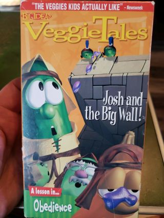 Rare Demo Promo Vhs Veggietales Veggie Tales Josh And The Big Wall - Obedience