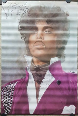 Prince 1999 Era Poster 1983 Purple Trenchcoat 23x35 Approx Rare