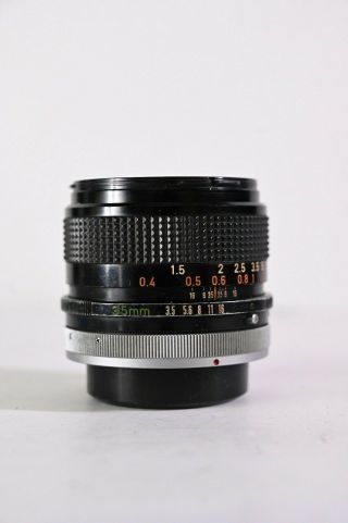Rare - - Canon Fd S.  C.  Sc 35mm F/3.  5 Mf Prime Wide Lens