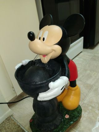 Rare Disney Mickey Mouse Outdoor Garden Patio Drinking Fountain Mickey 25”high