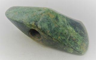 Rare Ancient Egyptian Serpentine Stone Socketed Axe Head