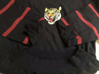 Polo Ralph Lauren Tiger Head Sweater Rings M/L Stadium Pwing 92 93 Bear Rare EUC 3
