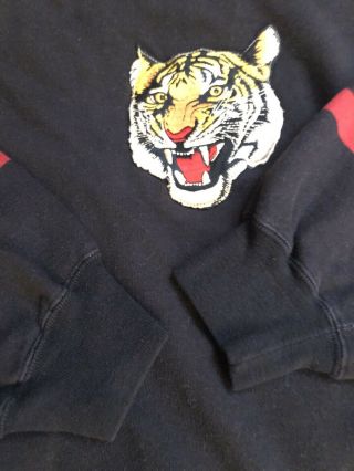 Polo Ralph Lauren Tiger Head Sweater Rings M/L Stadium Pwing 92 93 Bear Rare EUC 5