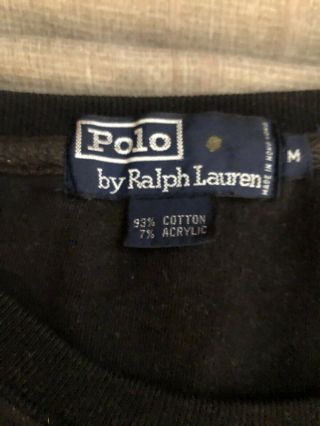 Polo Ralph Lauren Tiger Head Sweater Rings M/L Stadium Pwing 92 93 Bear Rare EUC 6