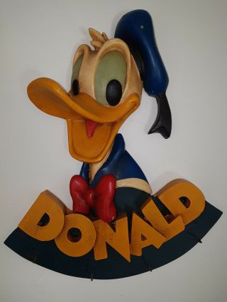 Extremely Rare Walt Disney Donald Duck Old 3d Clothes Hanger