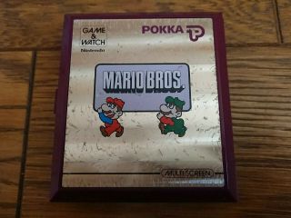 Nintendo Game And & Watch Mario Bros.  Rare Pokka Prize Ver.  1983 Japan