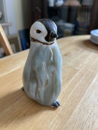 Vintage Anderson Design Studio Maine Pottery Penguin Figure Figurine Rare Signed