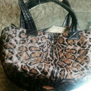 Mz Wallace Very Rare Furry Leopard Tote Bag (16 " X9 ")