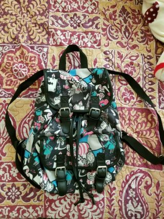 Rare Alice In Wonderland Drawstring Backpack,  Medium - Large Size