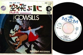 Cowsills " We Can Fly " Rare 1968 Japan Only Mgm White Label Promo 45 W/ps