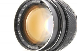 【RARE EXC,  5】 Olympus M - System G.  Zuiko Auto - S 55mm f/1.  2 Prime Lens from JAPAN 2