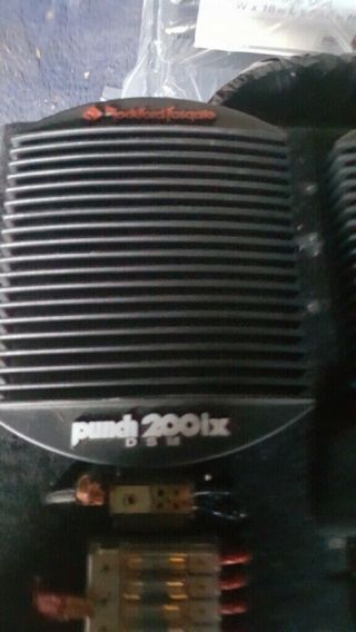 Old School Rockford Fosgate Punch 200ix Dsm Amp,  Endcaps Rare 2 - Channel,  Usa