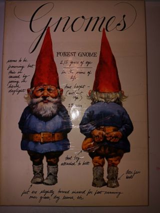 Gnomes Signed By Both Will Huygen Rien Poortvliet 1977 Hc Abrams Rare (flexible)