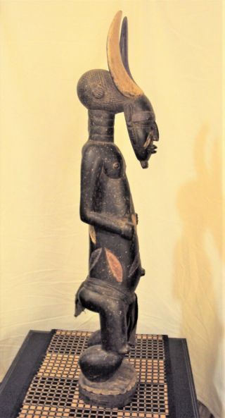 31 " Dengese Power Statue African Carving Extremely Rare
