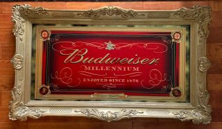 Rare Vintage Budweiser Millennium Beer Sign Great Piece