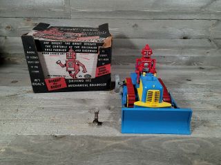 1950s Robert The Robot Bulldozer By Ideal Toys Rare Great