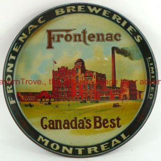 Rare 1930s Canada Montreal Frontenac Beer Factory Scene 12 Inch Tavern Trove