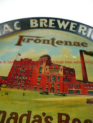 Rare 1930s CANADA Montreal FRONTENAC BEER Factory Scene 12 inch Tavern Trove 3