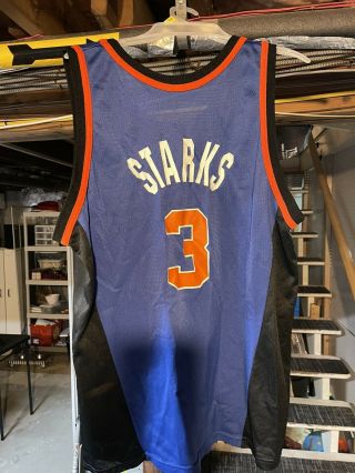 John Starks Champion York Knicks Jersey 3 NBA RARE Vintage 90s 44 Jordan 2