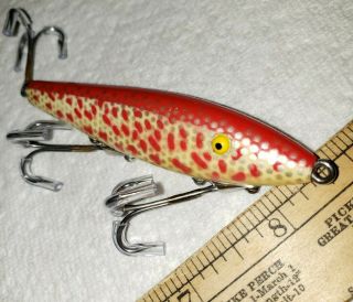 Antique L&s Trout - Master C.  1948 Rare Early Lure Opaque Eye Old Tackle Box Bait