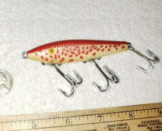 Antique L&S Trout - Master c.  1948 RARE Early Lure Opaque Eye Old Tackle Box Bait 2