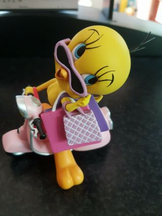 Extremely Rare Looney Tunes Tweety On Scooter Demons & Merveilles Fig Le Statue